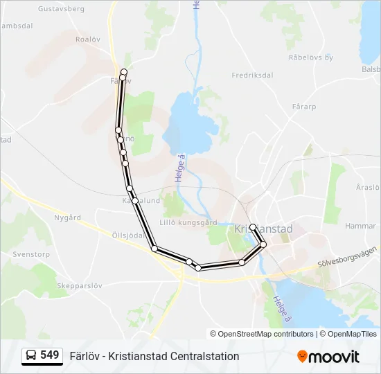 549 Bus Line Map