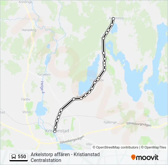 550 Bus Line Map