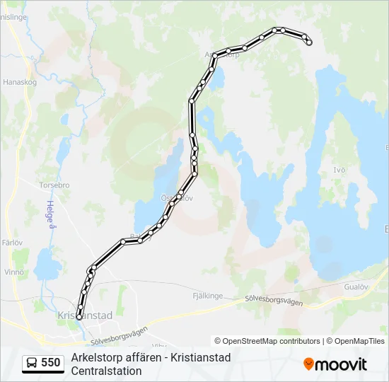550 Bus Line Map