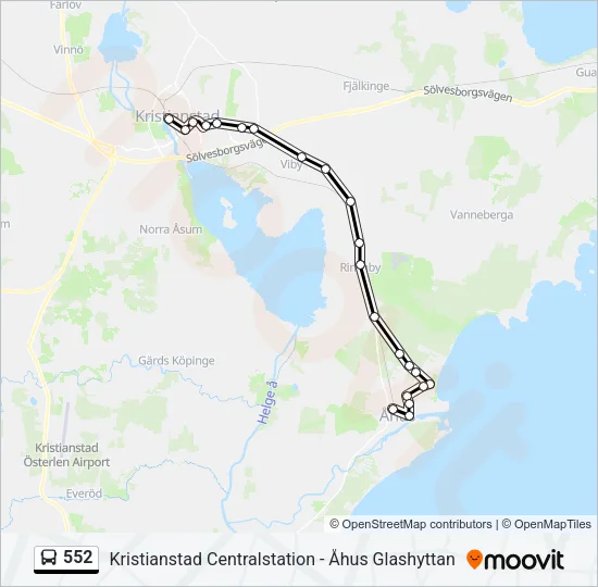 552 Bus Line Map