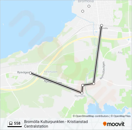 558 Bus Line Map