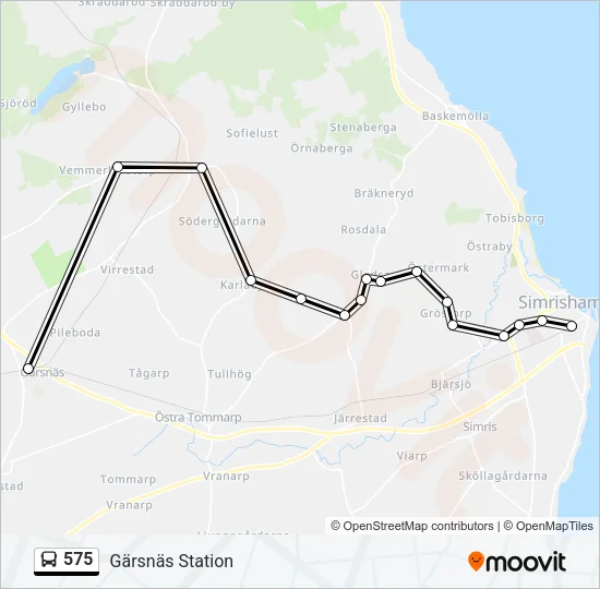 575 Bus Line Map