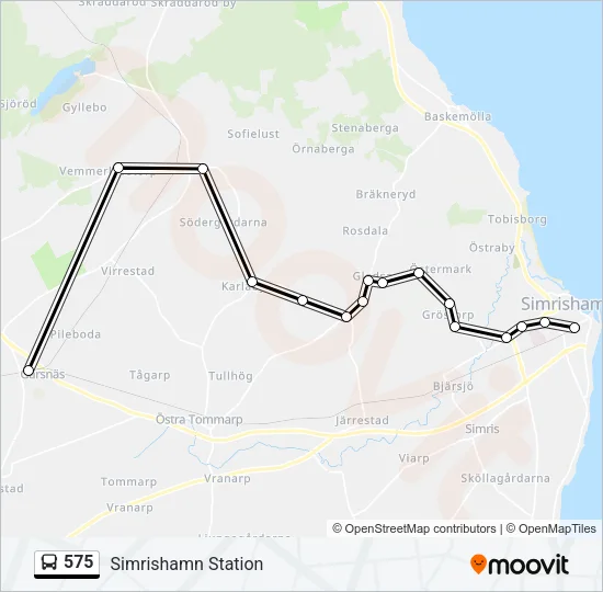 575 Bus Line Map