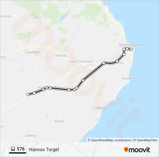 576 Bus Line Map
