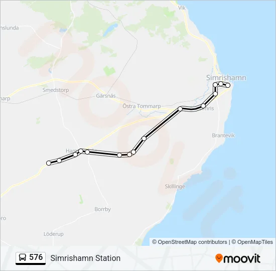 576 Bus Line Map
