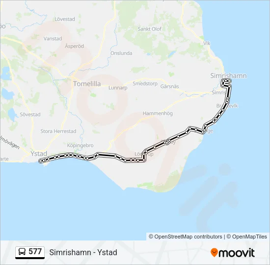 577 Bus Line Map