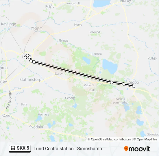 SKX 5 Bus Line Map