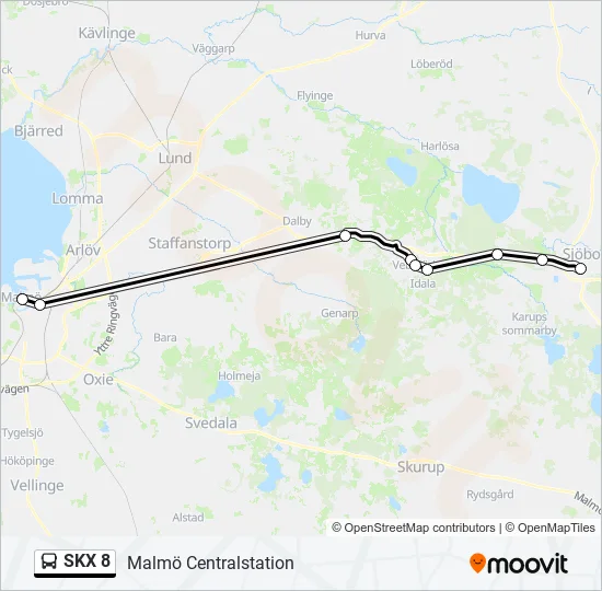 SKX 8 Bus Line Map