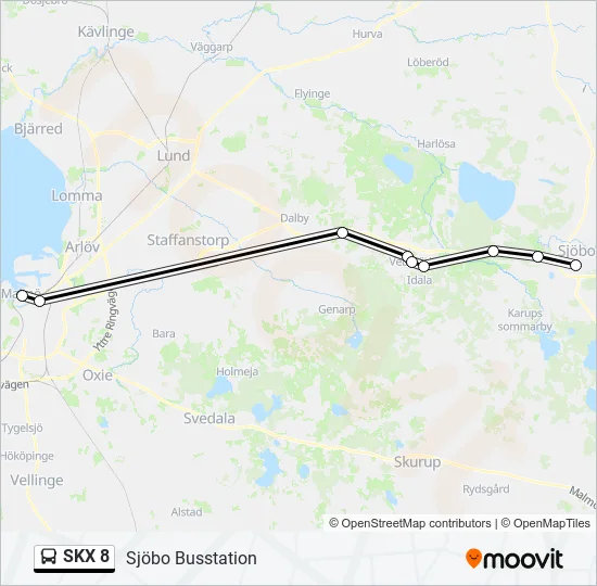 SKX 8 Bus Line Map