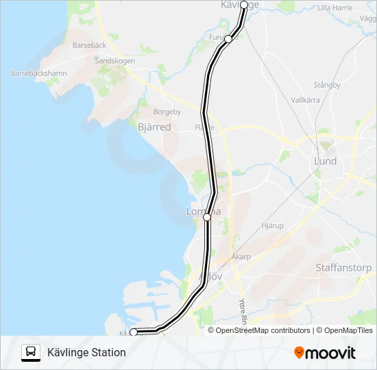 PÅGATÅGEN Bus Line Map