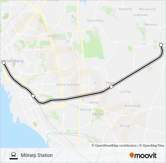 PÅGATÅGEN Bus Line Map