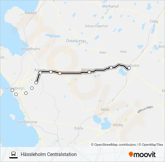 PÅGATÅGEN Bus Line Map