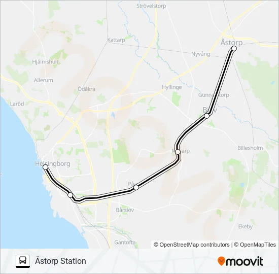 PÅGATÅGEN Bus Line Map