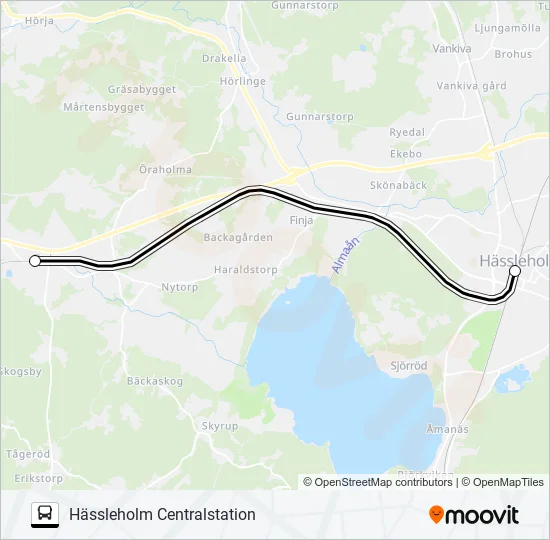 PÅGATÅGEN Bus Line Map