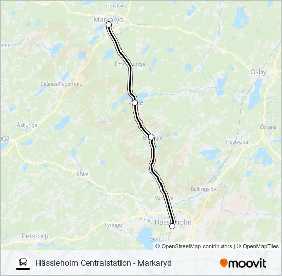 PÅGATÅGEN Bus Line Map