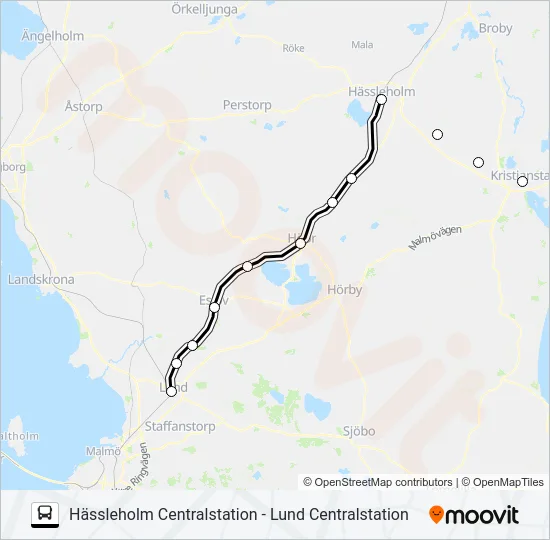 PÅGATÅGEN Bus Line Map