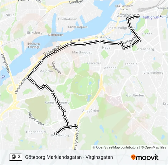 3 Light Rail Line Map