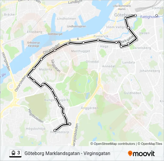 3 Light Rail Line Map