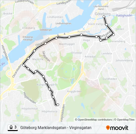 3 Light Rail Line Map