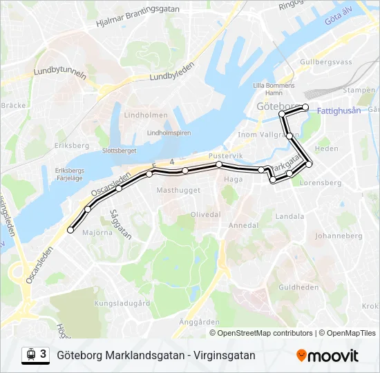 3 Light Rail Line Map