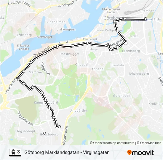 3 Light Rail Line Map