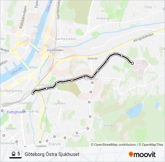 5 Light Rail Line Map