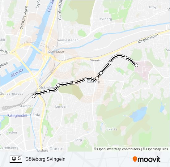 5 light rail Line Map