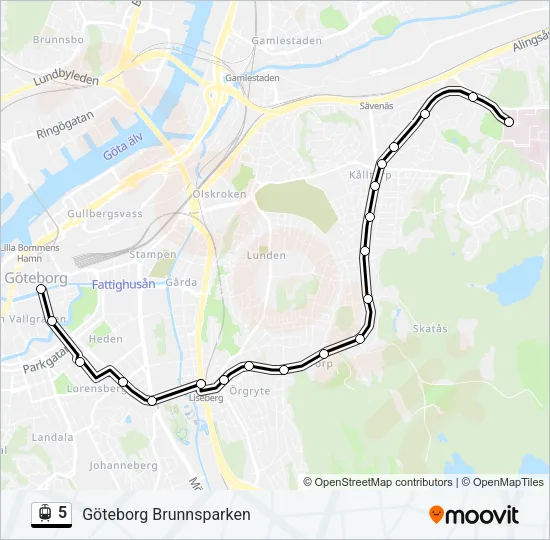 5 Light Rail Line Map