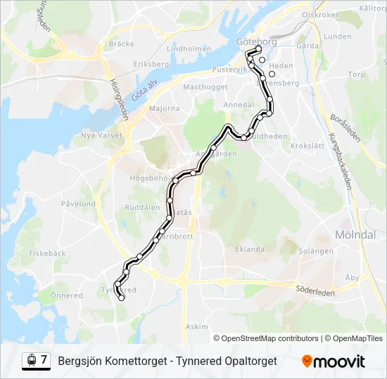 7 Light Rail Line Map