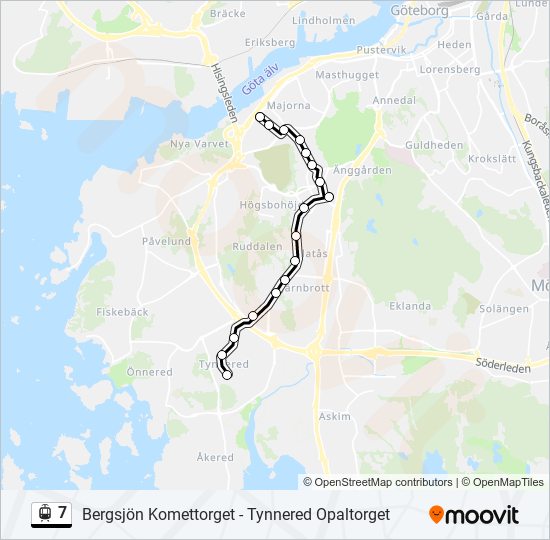 7 light rail Line Map