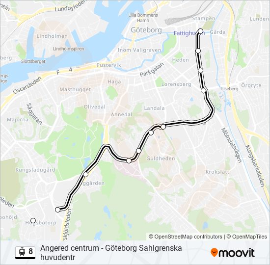 8 light rail Line Map