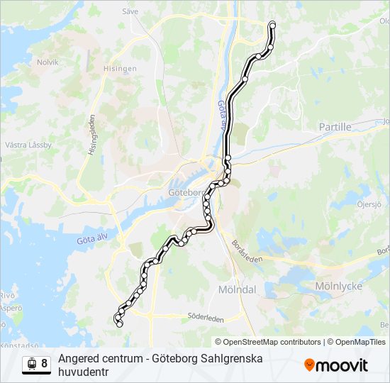 8 light rail Line Map