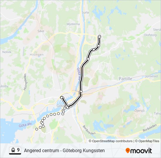 9 light rail Line Map