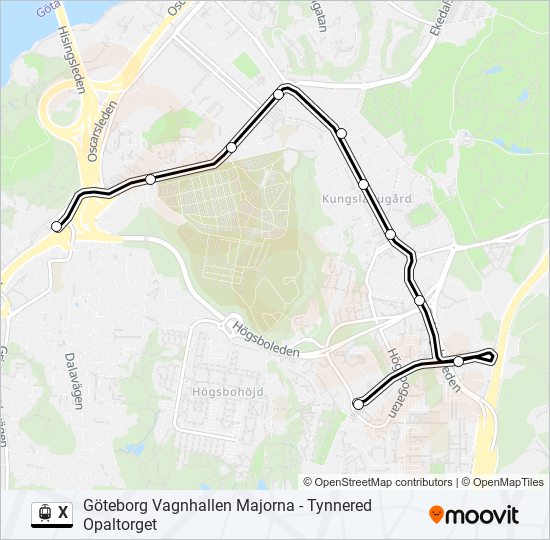 X light rail Line Map