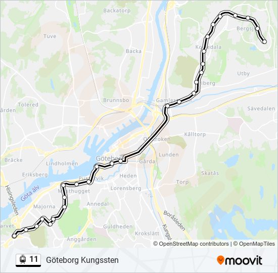 11 light rail Line Map