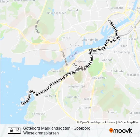 13 Light Rail Line Map