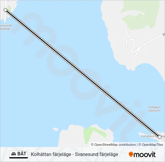 BÅT Ferry Line Map