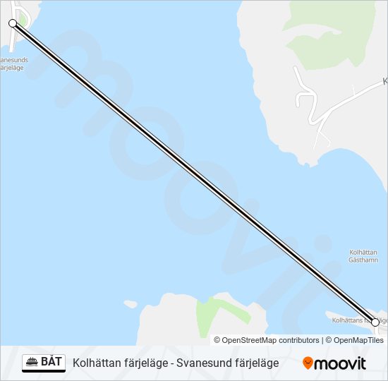 BÅT ferry Line Map