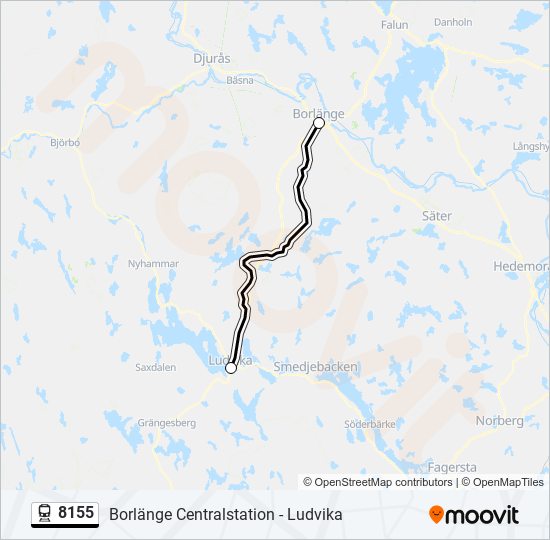 8155 tåg Linje karta