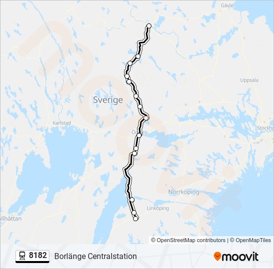 8182 tåg Linje karta