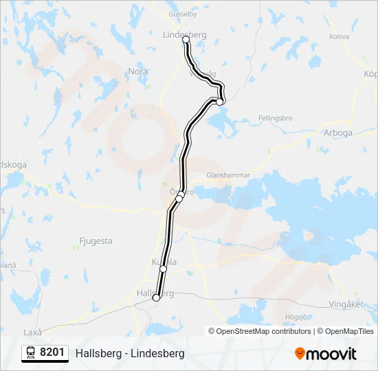 8201 Train Line Map