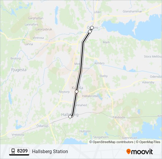 8209 train Line Map