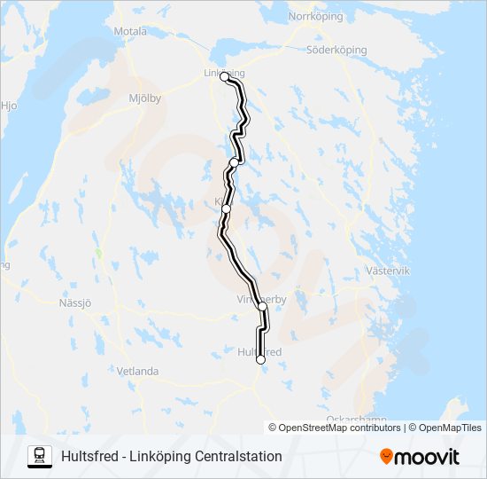 KRÖSATÅG tåg Linje karta