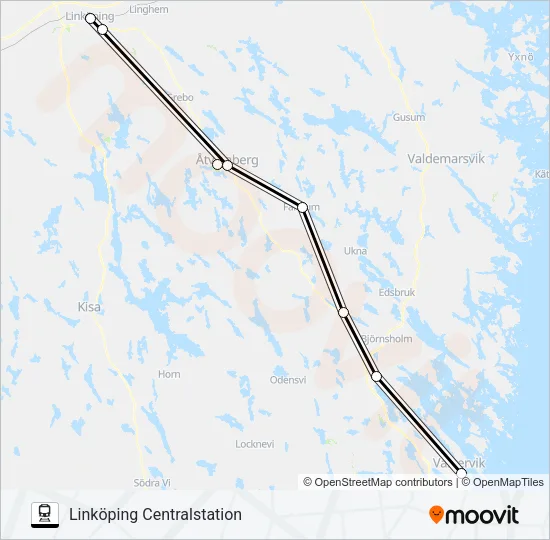 KRÖSATÅG Train Line Map