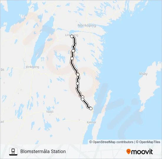 KRÖSATÅG Train Line Map