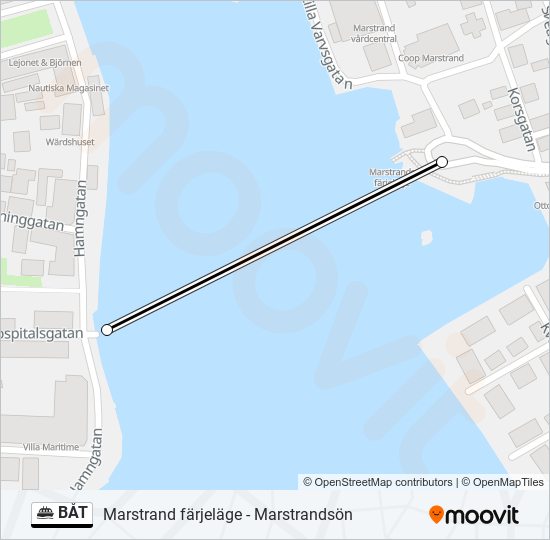 BÅT ferry Line Map