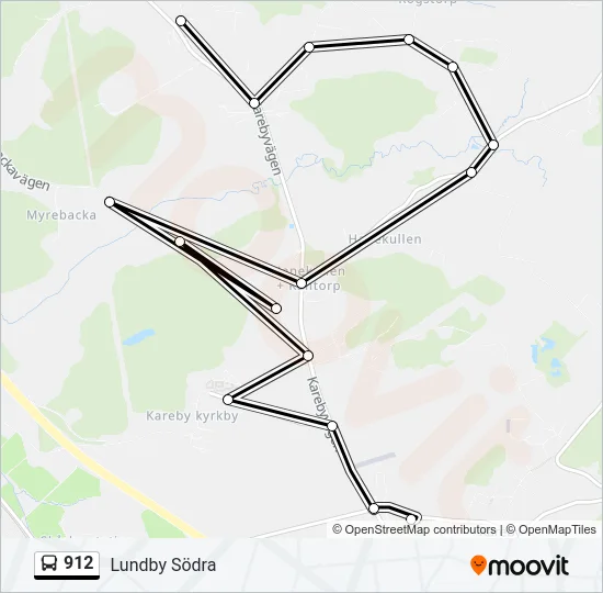 912 Bus Line Map