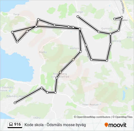 916 Bus Line Map