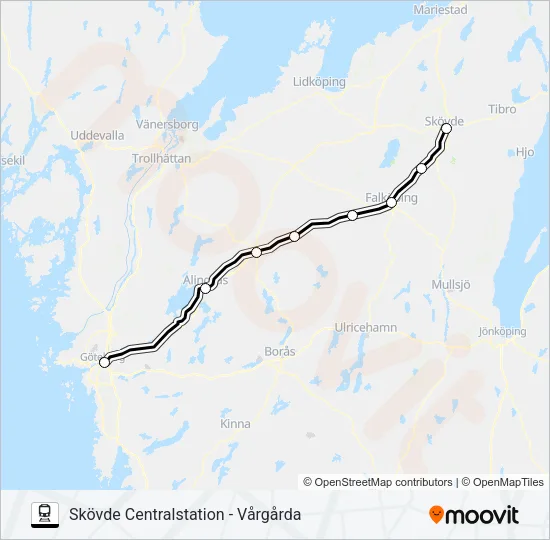 VÄSTTÅGEN  Line Map