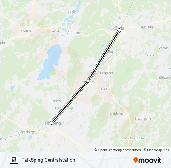 VÄSTTÅGEN  Line Map